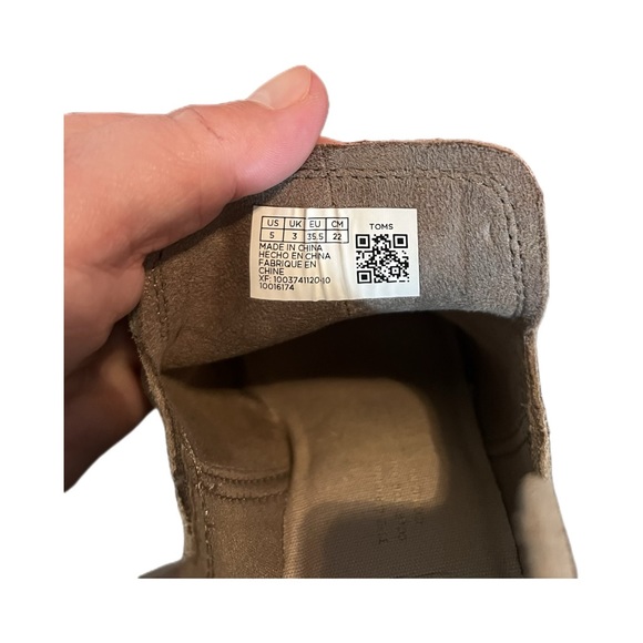 TOMS THE KALLIE Taupe Suede Wedge Boot Size 5 - Picture 10 of 10